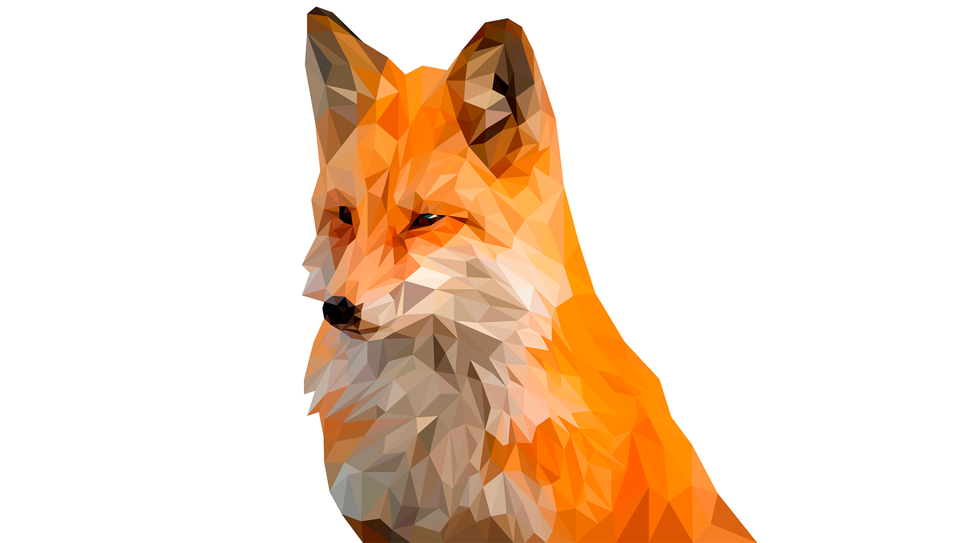 Low Poly Art Animal Fox Wallpaper 