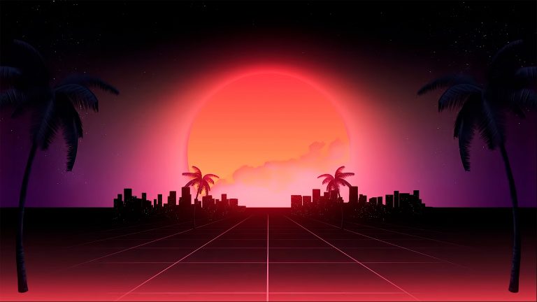 Живые обои для windows 10 retrowave